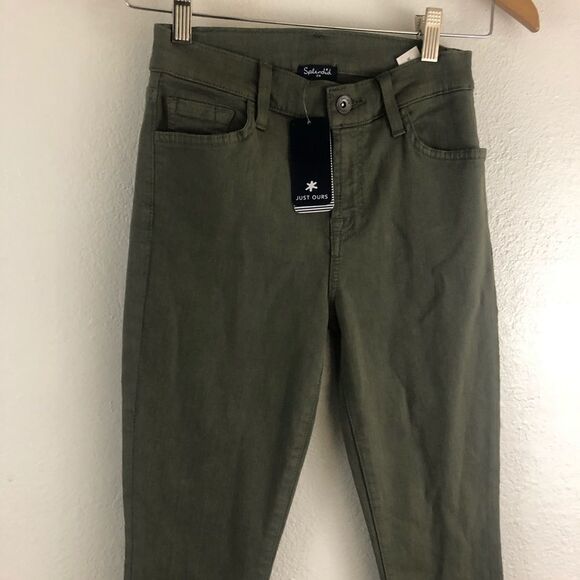 Splendid Fatigue Leg Fat Skinny green Jeans size 24   New with tags - Picture 3 of 7